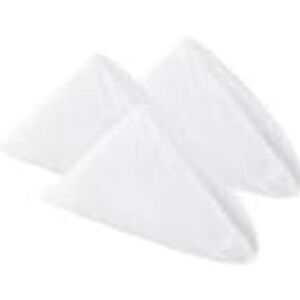 White, 20”x 20”, NEW Dinner Napkins, Set of 6, Washable Polyester